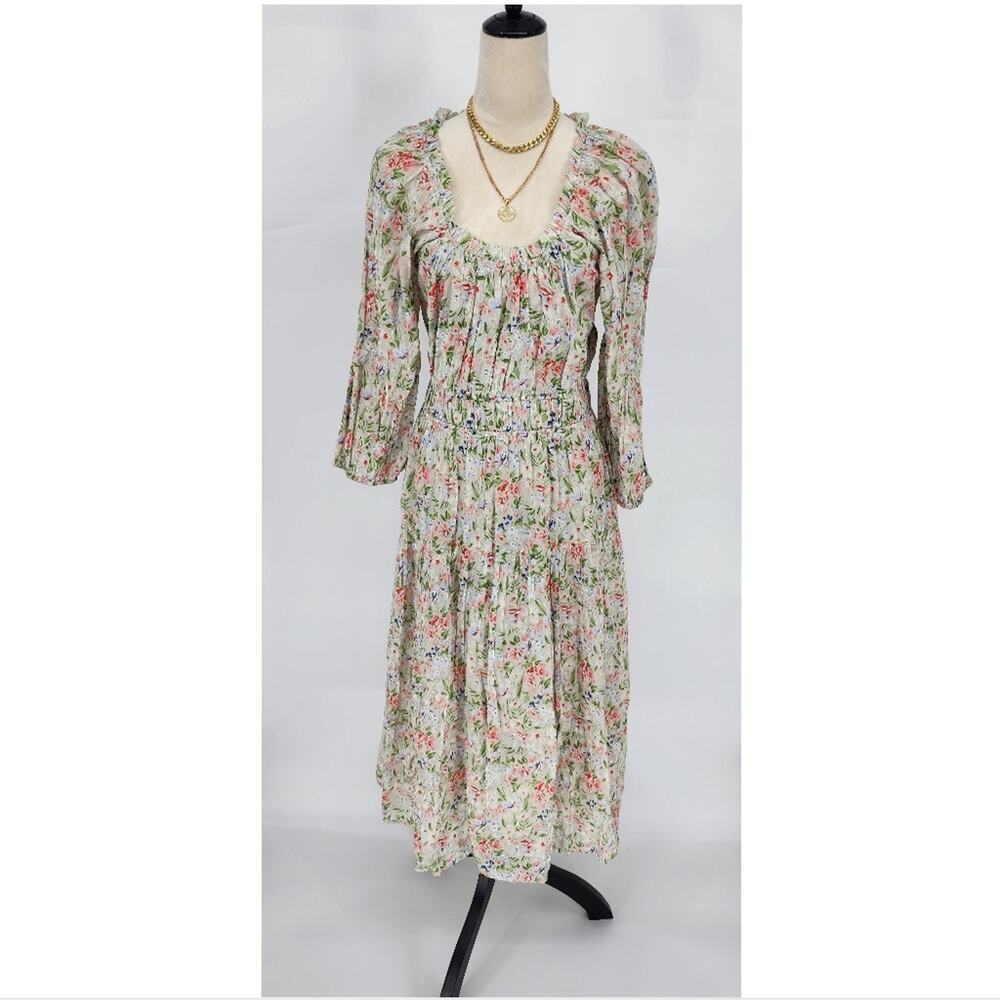 The Great Moonstone Gathered Floral Cotton Midi Dress – S – NWT - Picture 2 of 7